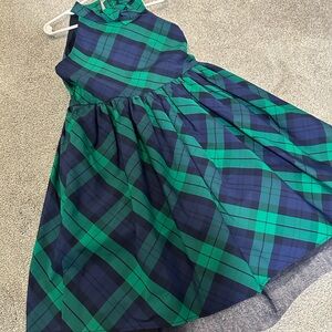 Janie and Jack Green and Blue Plaid Dress